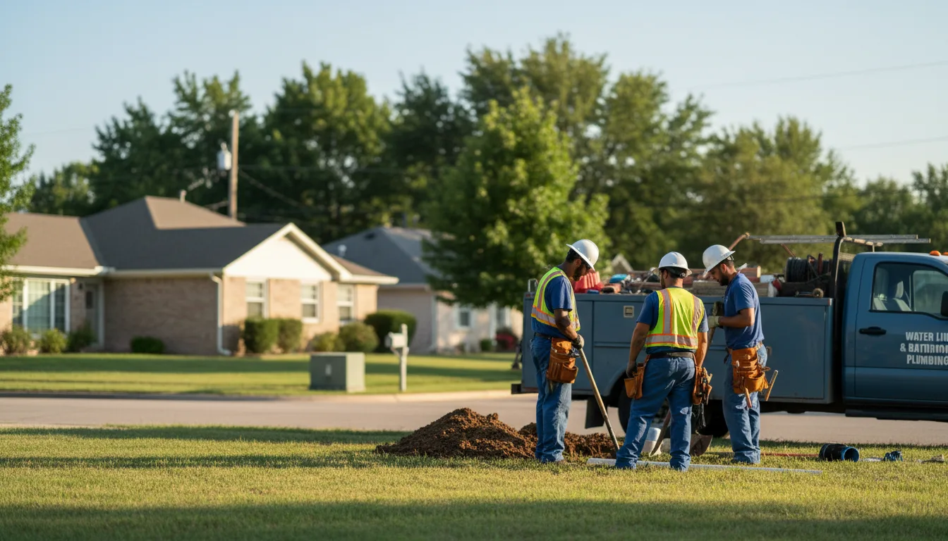Residential water line and bathroom plumbing service in Cade, LA